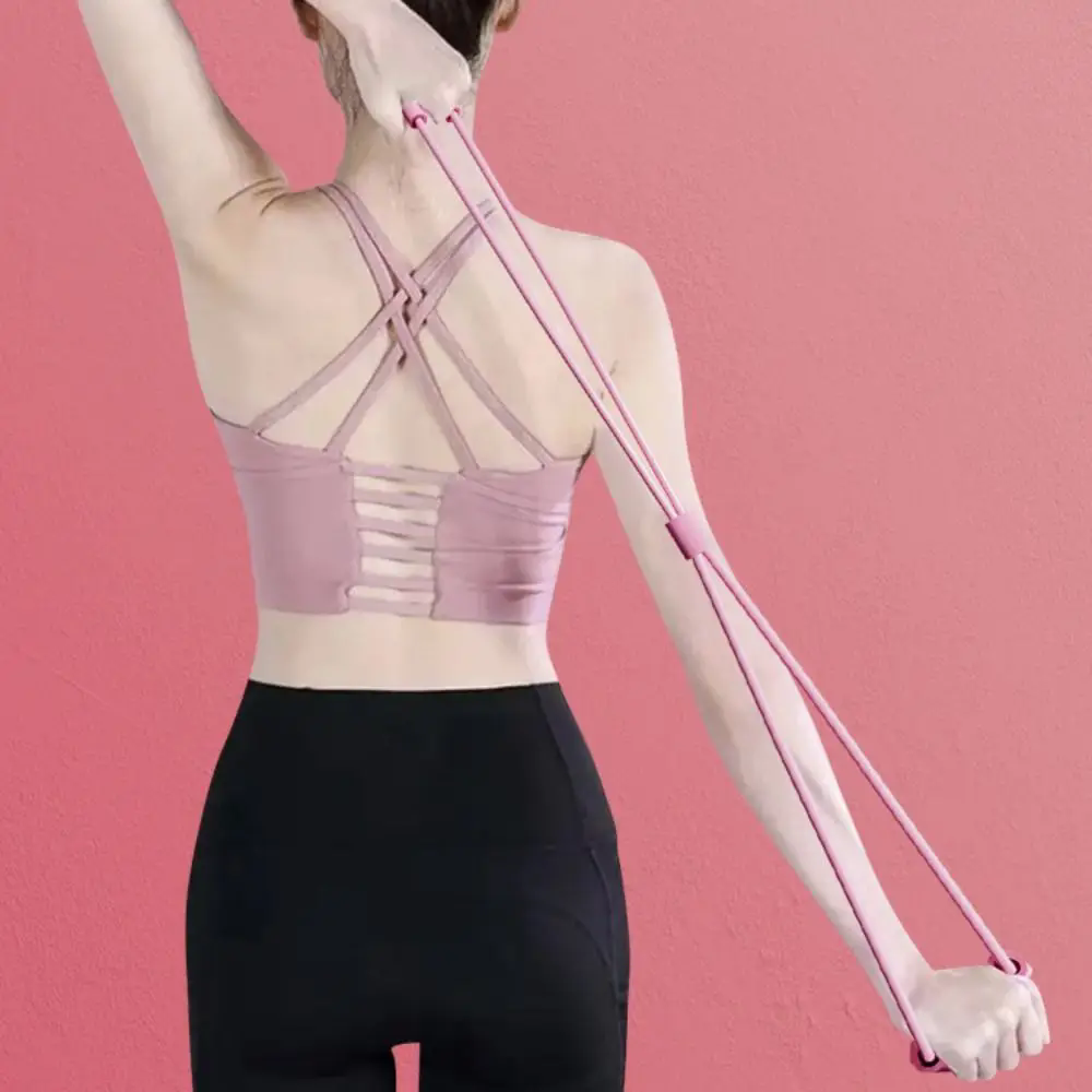 1PC Tensile Tape Yoga Resistance Band Chest Expander Muscle Stretching Fitness Resistance Bands TPE Solid Color