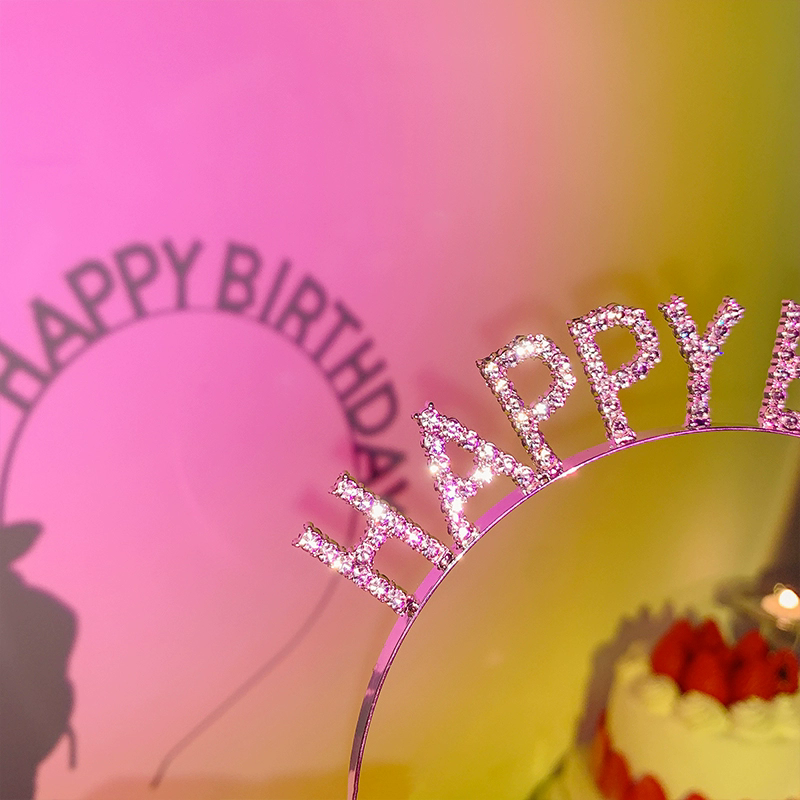 1PC Happy Birthday Crystal Rhinestone Crown Hair Bands for Kids Girl Hoop Headband Wedding Prom Tiaras Hair Jewelry Accessories