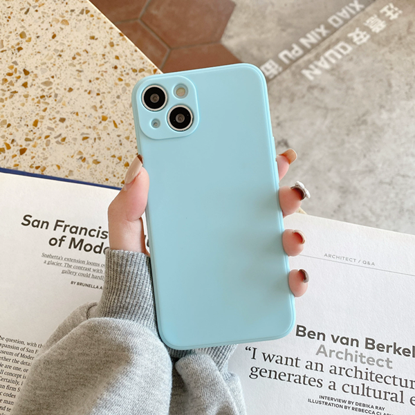 1PC  Suitable for Apple Straight Edge Liquid Silicone Mobile Phone Case Iphone11 12 13 Promax  Iphone 14 Pro Cases