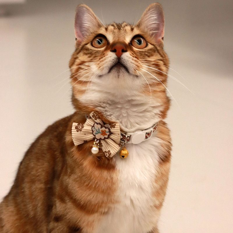 1PC Pet Collar Adjustable Colorful Lace Flower Cat Collar Puppy Accessory Necklace Pet Collar Kitten Cute Dog Bell Cat Product