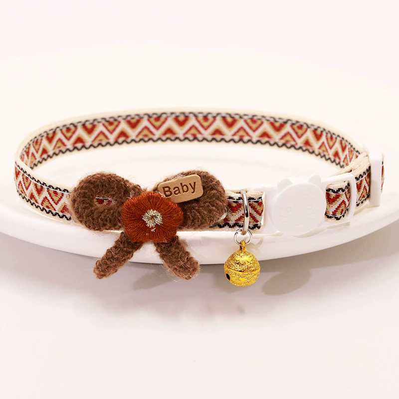 1PC Pet Collar Adjustable Colorful Lace Flower Cat Collar Puppy Accessory Necklace Pet Collar Kitten Cute Dog Bell Cat Product