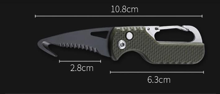 1PC Portable Folding Knife Express Package Knife Gift Keychain Serrated Hook Knife Outdoor Camping Carry-on Survival Tool