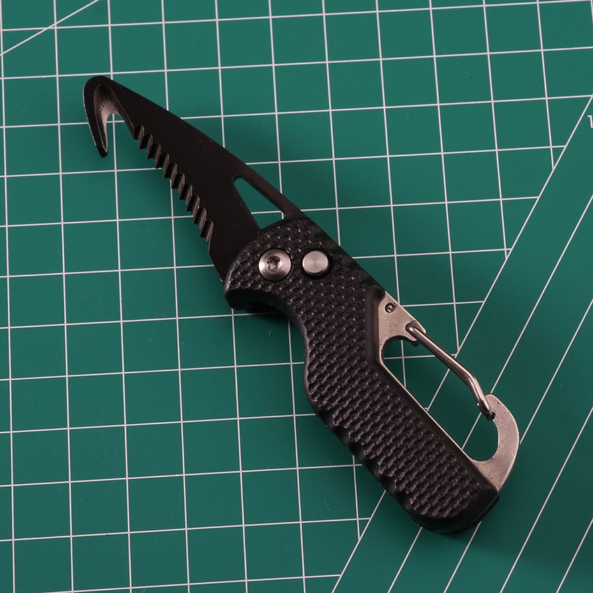 1PC Portable Folding Knife Express Package Knife Gift Keychain Serrated Hook Knife Outdoor Camping Carry-on Survival Tool