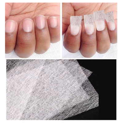 10PCS Nail extension silk glass fiber non-woven fabric shape wrap nail enhancement building UV gel tip glass fiber paper