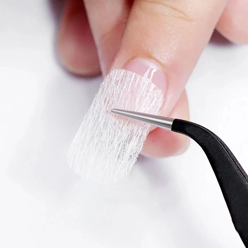 10PCS Nail extension silk glass fiber non-woven fabric shape wrap nail enhancement building UV gel tip glass fiber paper