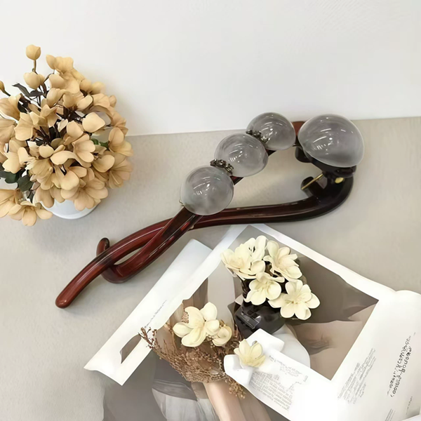 1PC Gradient bead twist clip for women 2025 new high-end straight clip, back of the head disc hair clip
