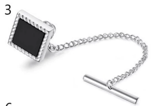 1PC Tie Fixed Chain Tie Needle Jewelry Popular Piercing Tie Tie Clip Men's Shirt Jewelry