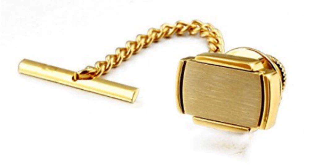 1PC Tie Fixed Chain Tie Needle Jewelry Popular Piercing Tie Tie Clip Men's Shirt Jewelry