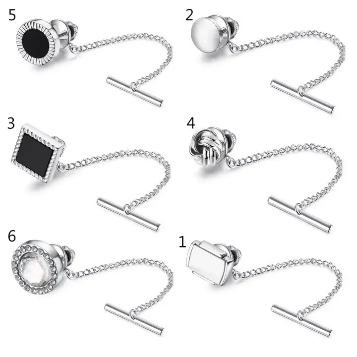 1PC Tie Fixed Chain Tie Needle Jewelry Popular Piercing Tie Tie Clip Men's Shirt Jewelry