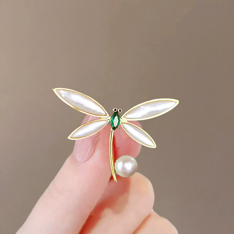 1PC  High end brooch, women's niche brooch, temperament fixed clothes, suits, pearl jewelry