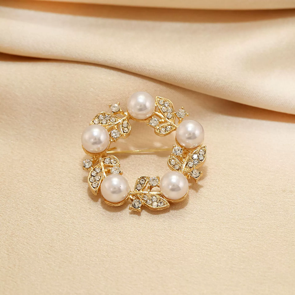 1PC  High end brooch, women's niche brooch, temperament fixed clothes, suits, pearl jewelry