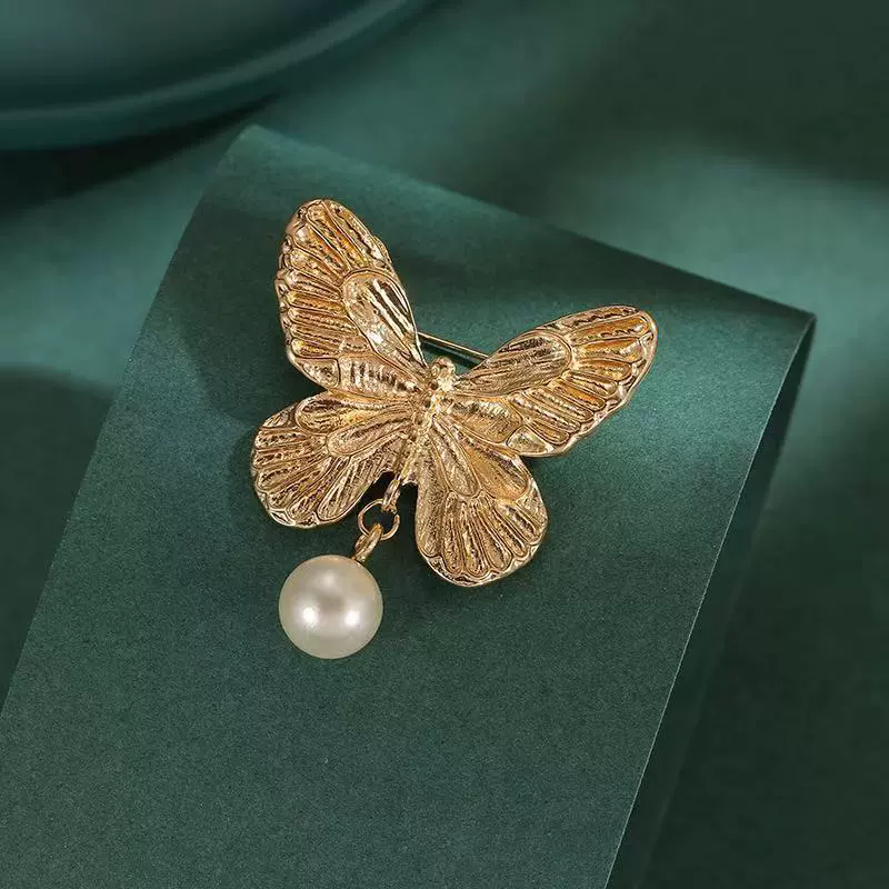 1PC  High end brooch, women's niche brooch, temperament fixed clothes, suits, pearl jewelry