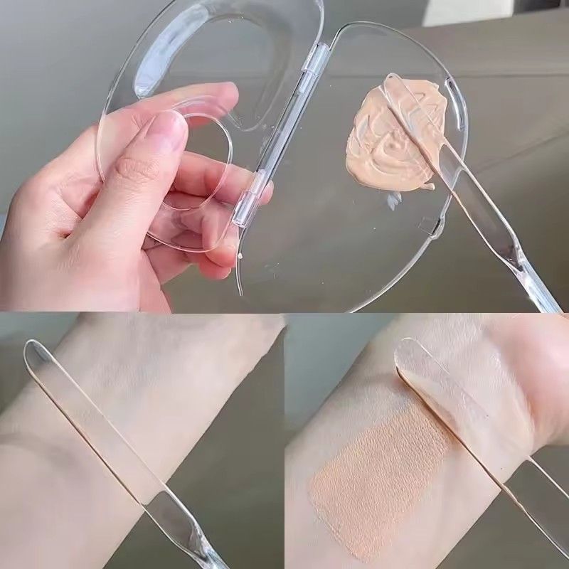 1PC  Foldable liquid foundation palette acrylic makeup tool set spatula mixing bar storage tray cosmetics tool