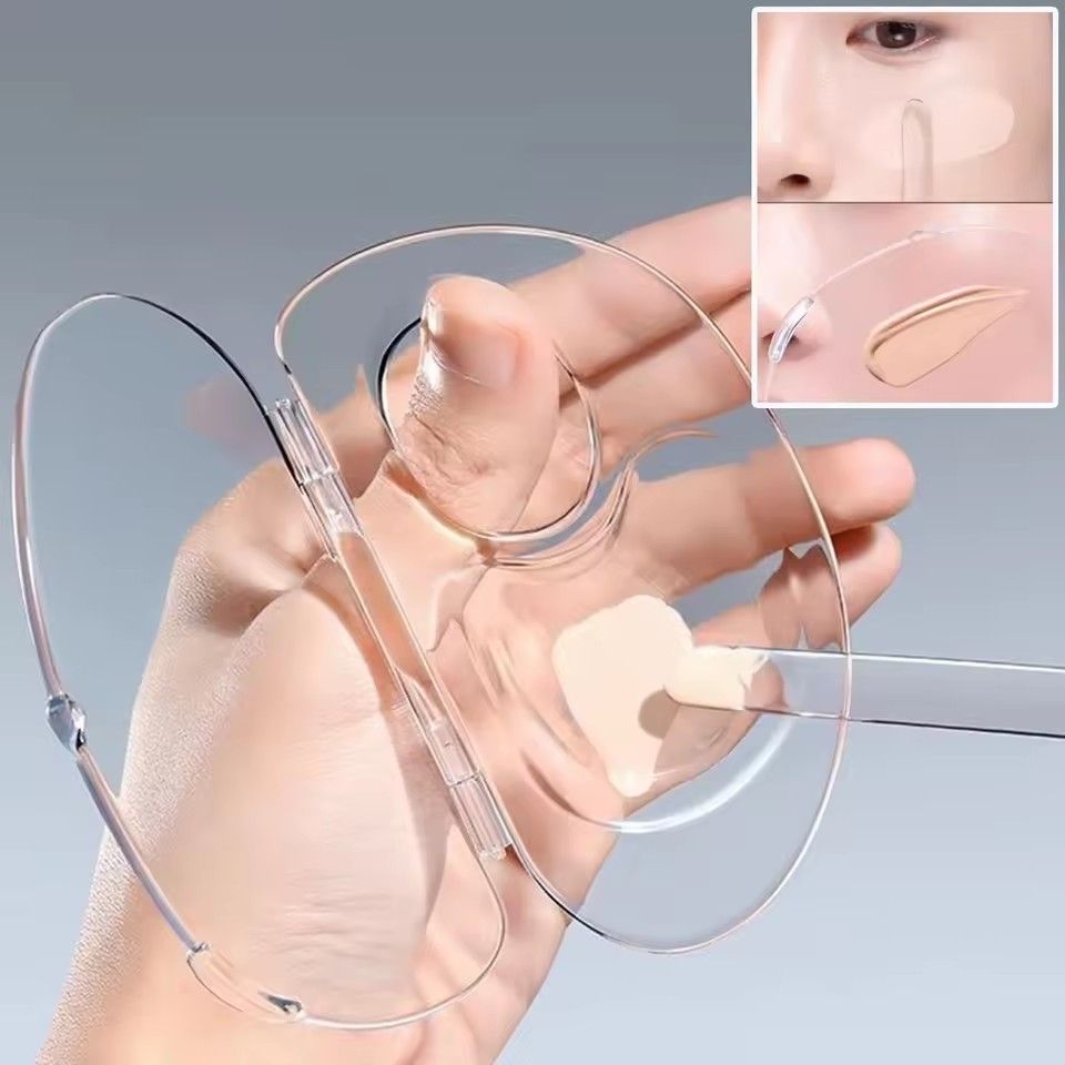 1PC  Foldable liquid foundation palette acrylic makeup tool set spatula mixing bar storage tray cosmetics tool