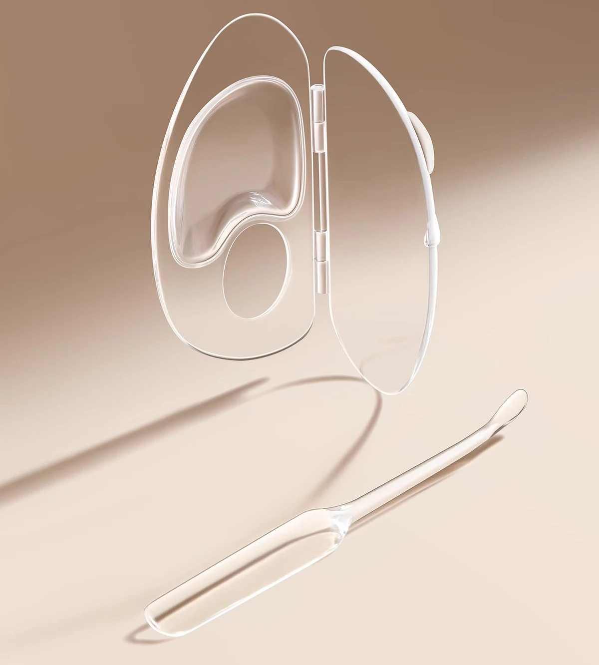 1PC  Foldable liquid foundation palette acrylic makeup tool set spatula mixing bar storage tray cosmetics tool