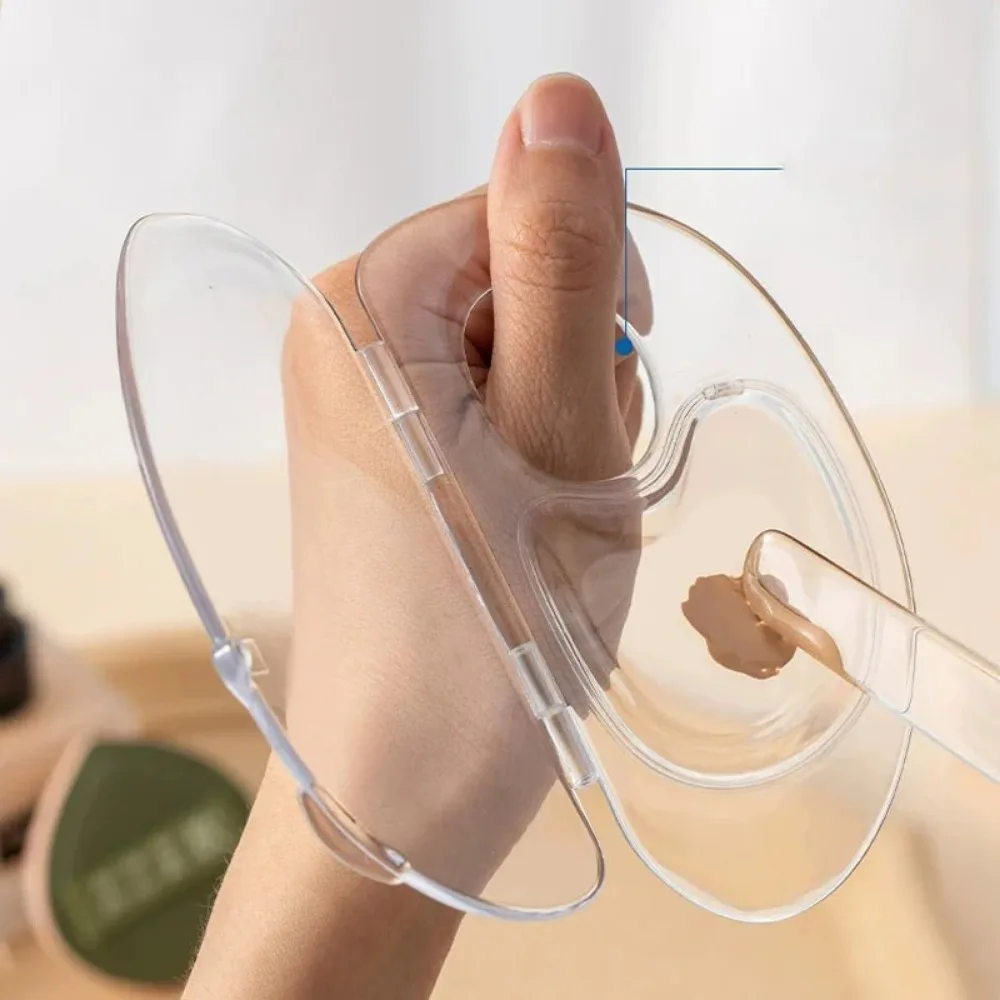 1PC  Foldable liquid foundation palette acrylic makeup tool set spatula mixing bar storage tray cosmetics tool