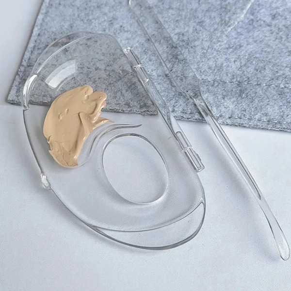 1PC  Foldable liquid foundation palette acrylic makeup tool set spatula mixing bar storage tray cosmetics tool