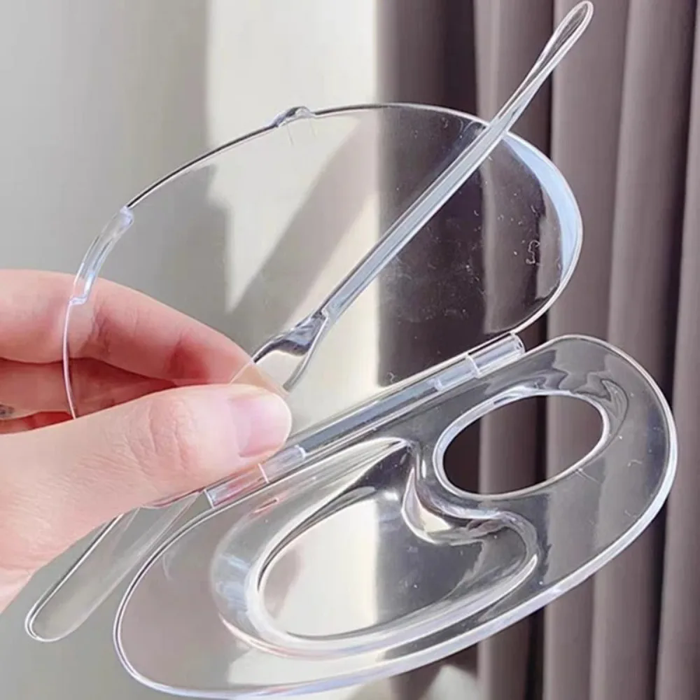 1PC  Foldable liquid foundation palette acrylic makeup tool set spatula mixing bar storage tray cosmetics tool