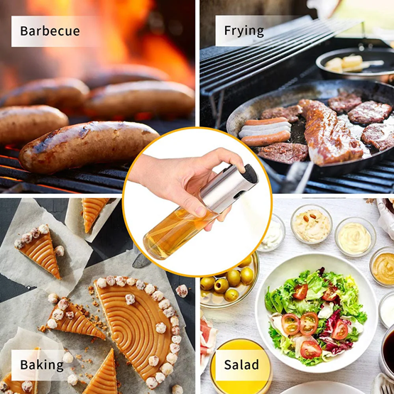 1 PC  Glass Oil Spray for Cooking Spray Bottle Olive Oil Sprayer Mister Baking Roasting Grilling