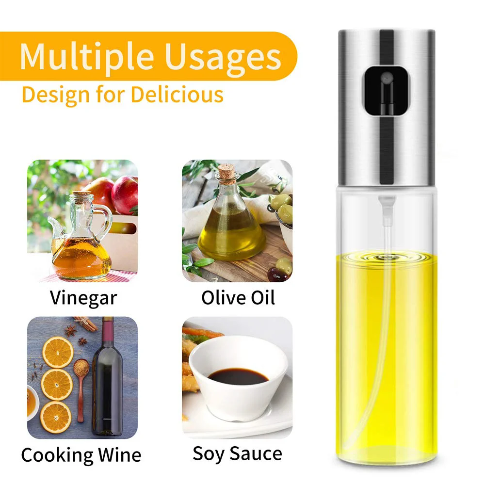 1 PC  Glass Oil Spray for Cooking Spray Bottle Olive Oil Sprayer Mister Baking Roasting Grilling