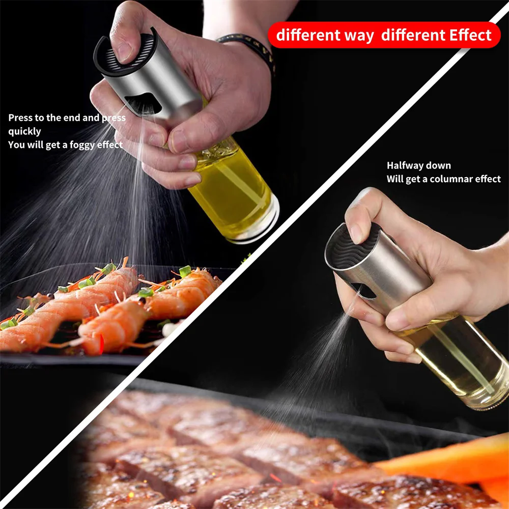 1 PC  Glass Oil Spray for Cooking Spray Bottle Olive Oil Sprayer Mister Baking Roasting Grilling