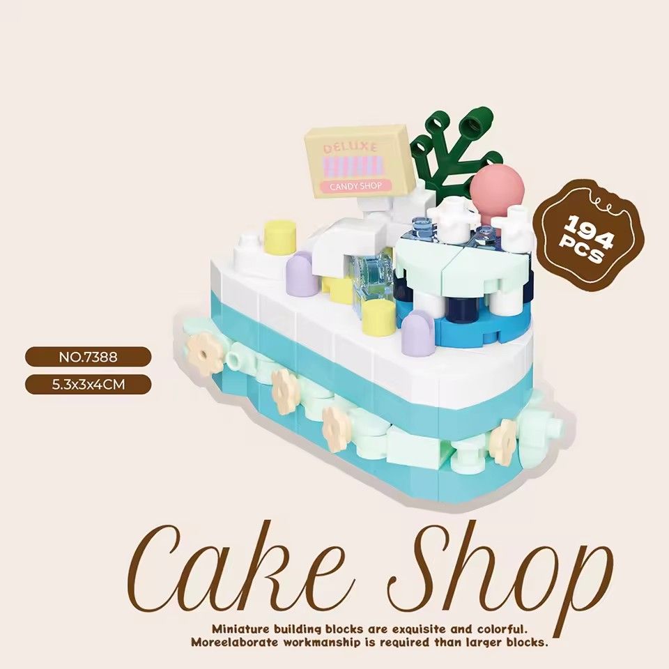1PC Mini Building Block Food Construction Set Bricks Toys for Children 8 Year Micro Bricks for Adults Birthday Gifts Cake