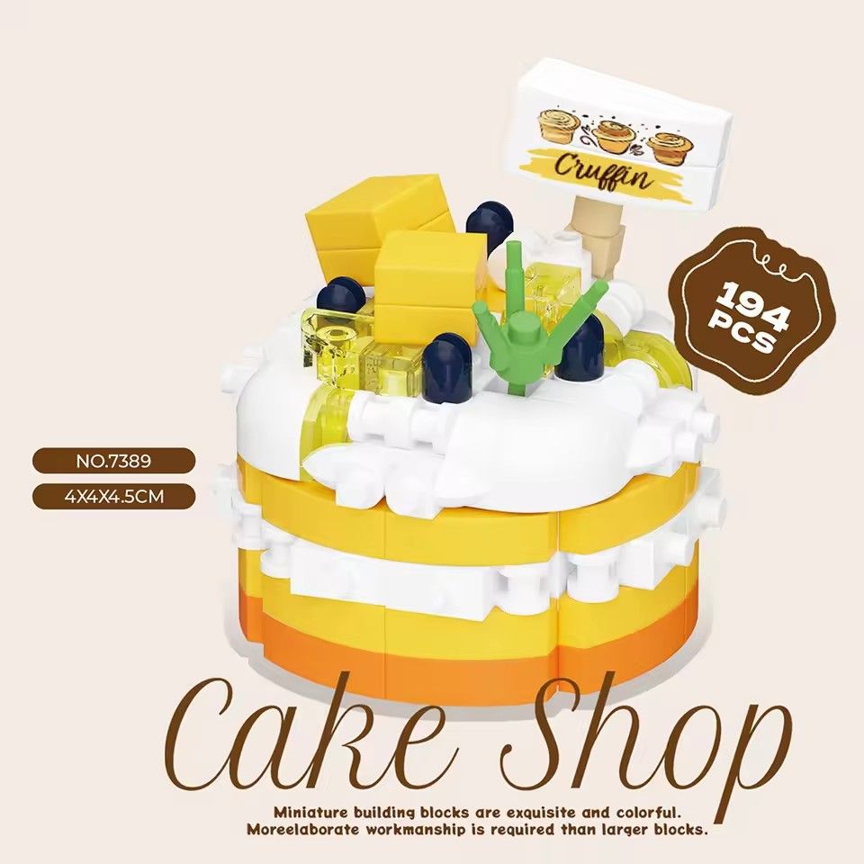 1PC Mini Building Block Food Construction Set Bricks Toys for Children 8 Year Micro Bricks for Adults Birthday Gifts Cake