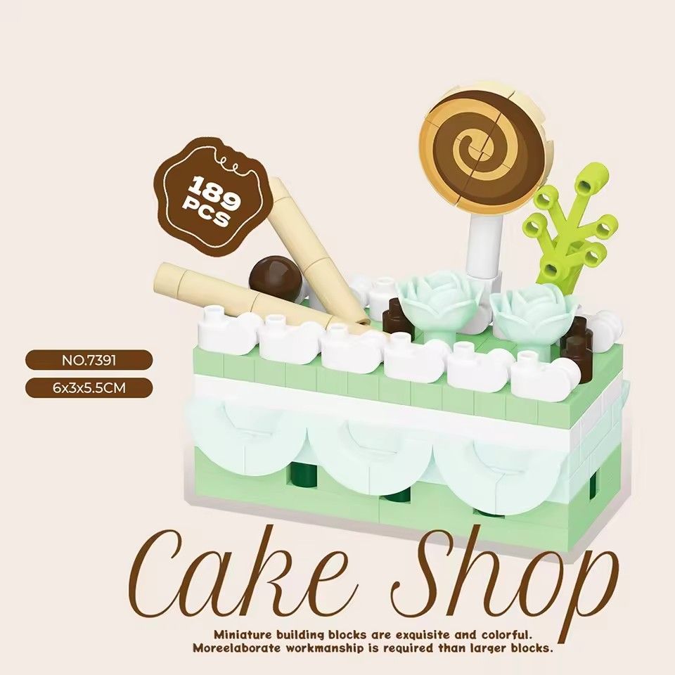 1PC Mini Building Block Food Construction Set Bricks Toys for Children 8 Year Micro Bricks for Adults Birthday Gifts Cake