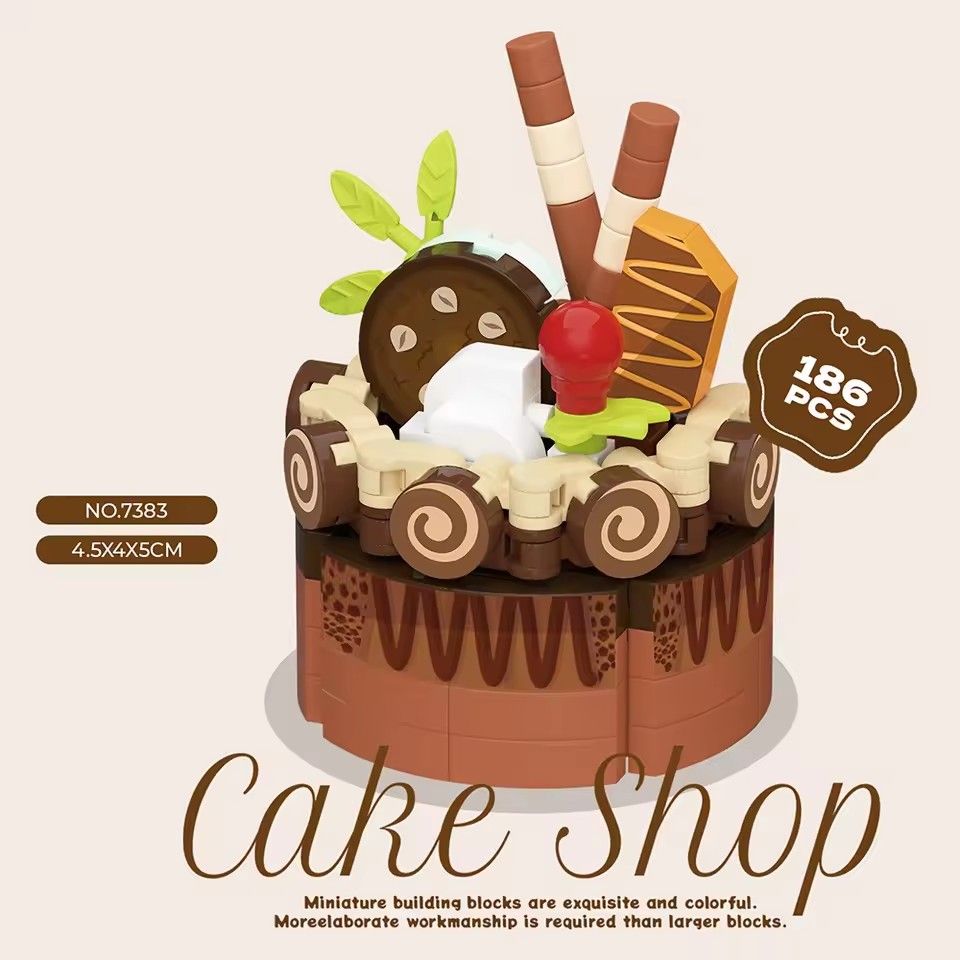 1PC Mini Building Block Food Construction Set Bricks Toys for Children 8 Year Micro Bricks for Adults Birthday Gifts Cake
