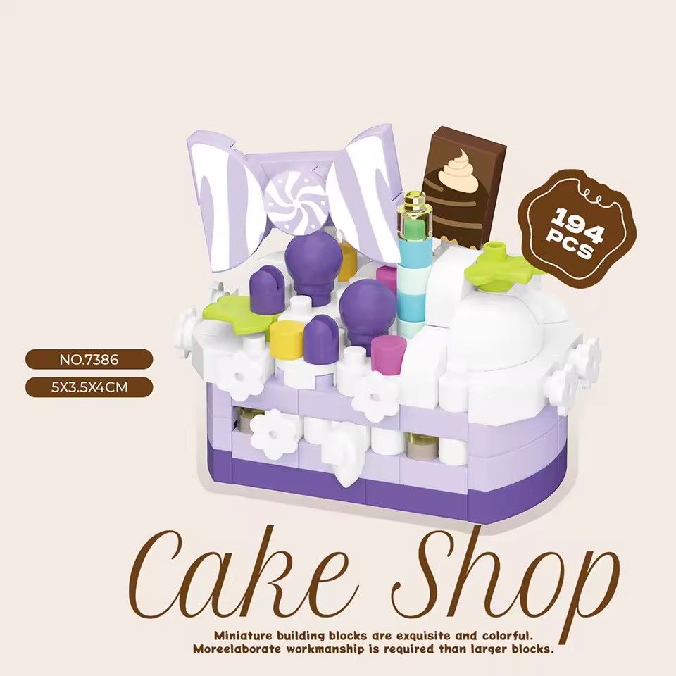 1PC Mini Building Block Food Construction Set Bricks Toys for Children 8 Year Micro Bricks for Adults Birthday Gifts Cake