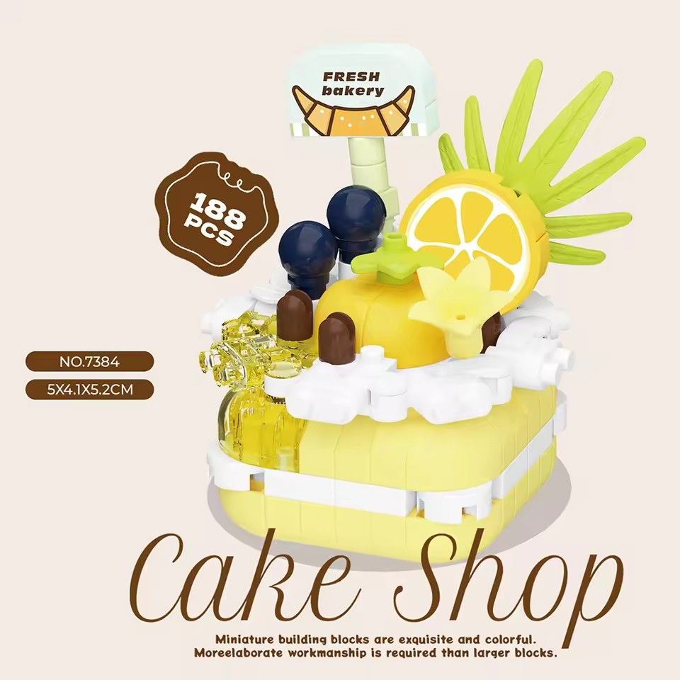 1PC Mini Building Block Food Construction Set Bricks Toys for Children 8 Year Micro Bricks for Adults Birthday Gifts Cake