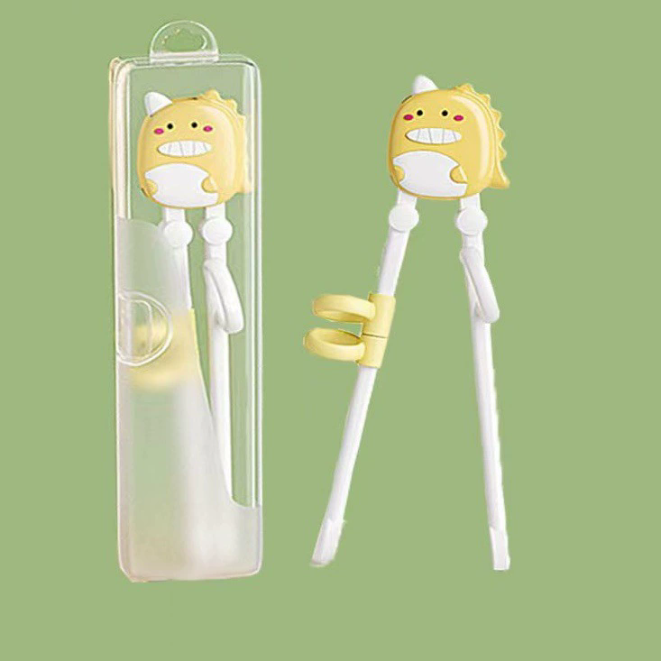 1PC Cartoon Learner Training Chopsticks Free Kids Dinosaur Non-slip Chopsticks Sushi Baby Children Cute Tableware Eating Tool