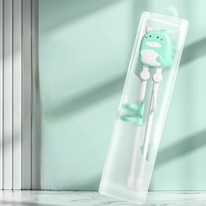 1PC Cartoon Learner Training Chopsticks Free Kids Dinosaur Non-slip Chopsticks Sushi Baby Children Cute Tableware Eating Tool