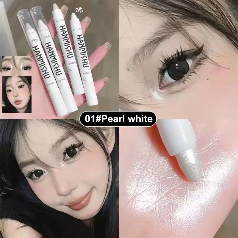 1PC Shimmering Stick Pearlescent Eyeshadow Stick Glitter White Eyeliner Lying Silkworm Pen Silver Highlighter Pen