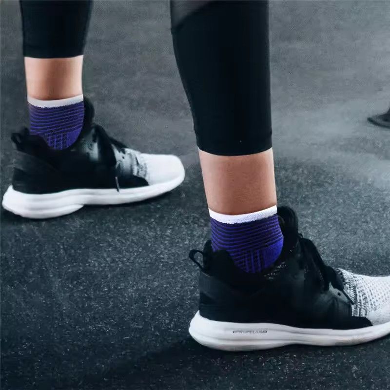 1 Pair Of Elastic Ankle Support Brace Compression Wrap Sleeve Bandage Sports Relief Pain Foot Protection E-284