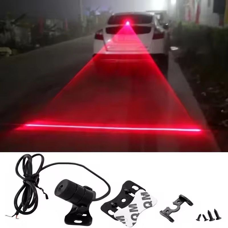Car Auto LED Laser Fog Light Motorcycle Tail Lamp Vehicle Anti-Collision Taillight Brake Braking Warning Lamps Car Fog Amagi C-645