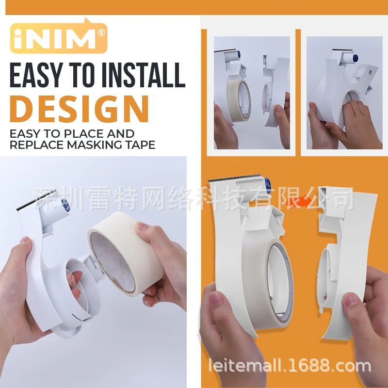 1PC Masking Tape Dispenser for Decorating Neat and Clean Results Painters Tape Applicator Masking Master Tape Cutting Tool