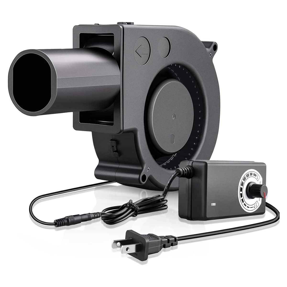 1PC  BBQ Fan Air Blower with Power Variable Speed Controller Barbecue Fan Air Blower 12V Large 110V 220V Powered Fan US/EU Plug