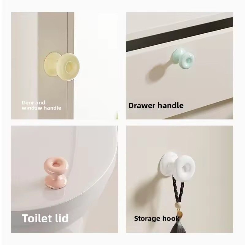2PCS  Toilet Presser Button Nail Art Special Tank Button Long Nails Universal Creative Cute Toilet Flush Switch