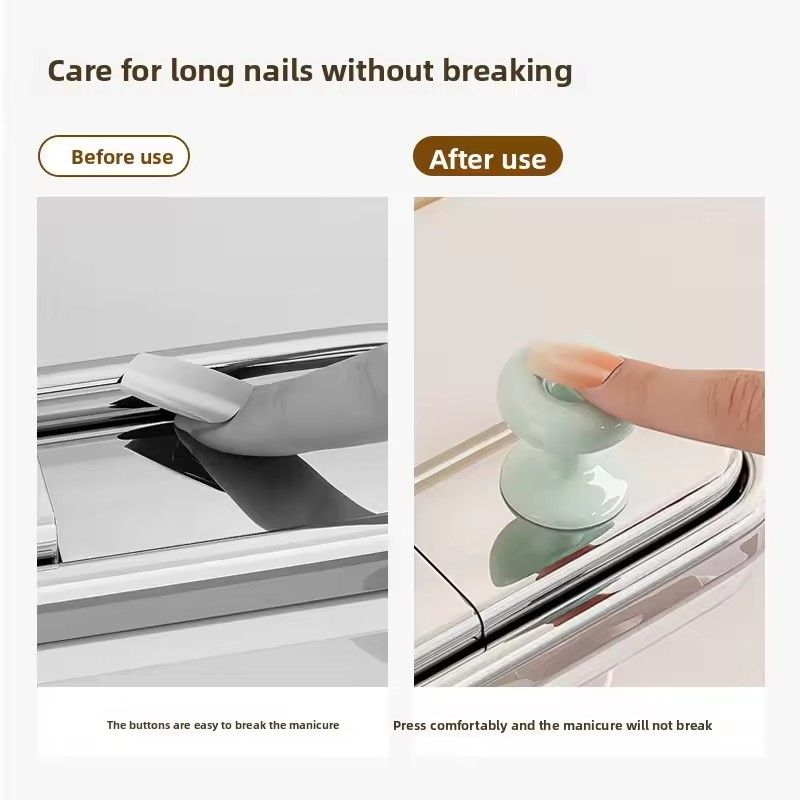 2PCS  Toilet Presser Button Nail Art Special Tank Button Long Nails Universal Creative Cute Toilet Flush Switch