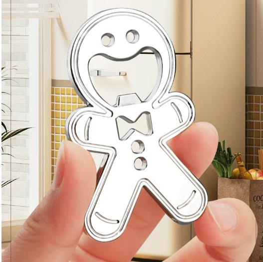 1PC   Stainless Steel Magnetic Bottle Opener Fridge Soda Glass Cap Remover Kitchen Metal Beer Bar Tool