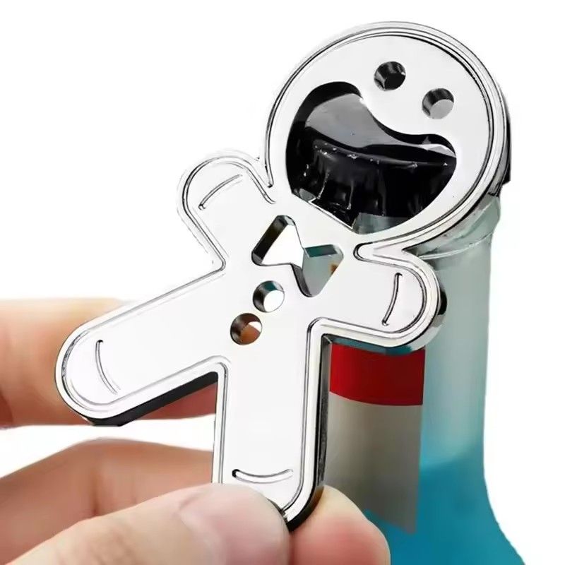 1PC   Stainless Steel Magnetic Bottle Opener Fridge Soda Glass Cap Remover Kitchen Metal Beer Bar Tool