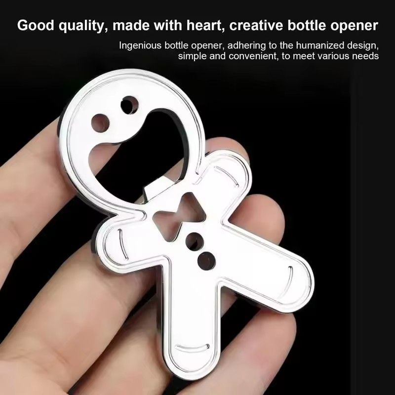1PC   Stainless Steel Magnetic Bottle Opener Fridge Soda Glass Cap Remover Kitchen Metal Beer Bar Tool
