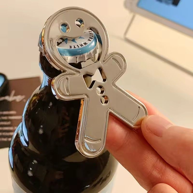 1PC   Stainless Steel Magnetic Bottle Opener Fridge Soda Glass Cap Remover Kitchen Metal Beer Bar Tool