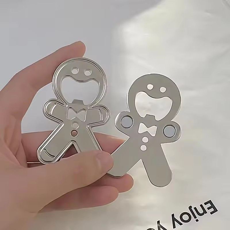1PC   Stainless Steel Magnetic Bottle Opener Fridge Soda Glass Cap Remover Kitchen Metal Beer Bar Tool