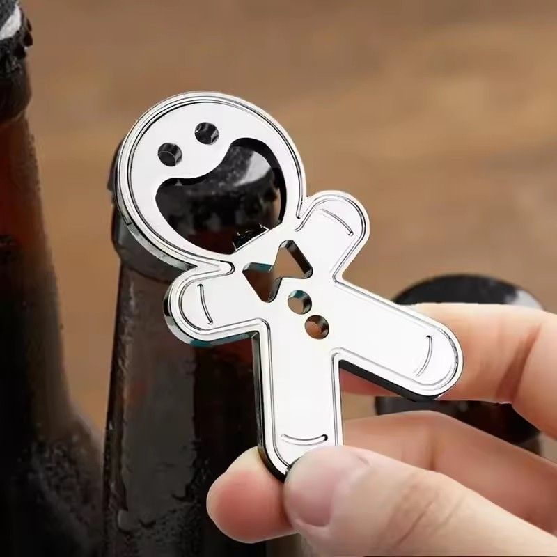 1PC   Stainless Steel Magnetic Bottle Opener Fridge Soda Glass Cap Remover Kitchen Metal Beer Bar Tool