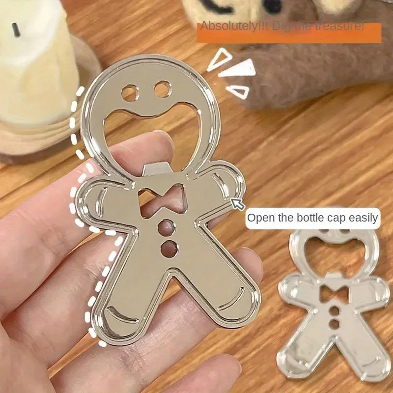 1PC   Stainless Steel Magnetic Bottle Opener Fridge Soda Glass Cap Remover Kitchen Metal Beer Bar Tool