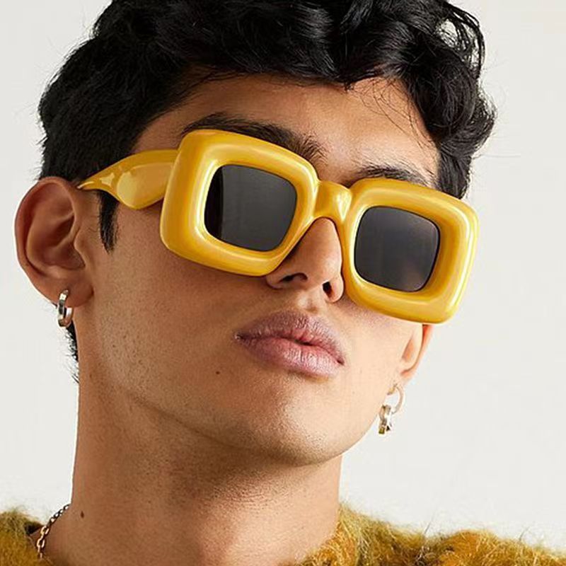 1PC  New Large Frame Square Sunglasses Women's Brand Designer Fashion Sun Glasses Men's Outdoor Hip-hop Eyewear