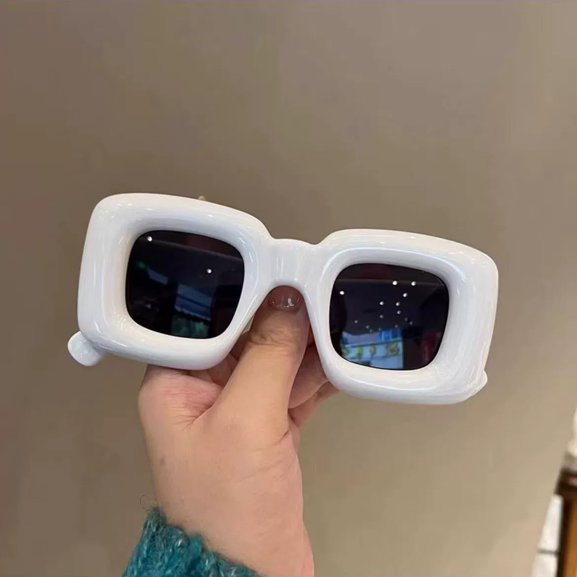 1PC  New Large Frame Square Sunglasses Women's Brand Designer Fashion Sun Glasses Men's Outdoor Hip-hop Eyewear