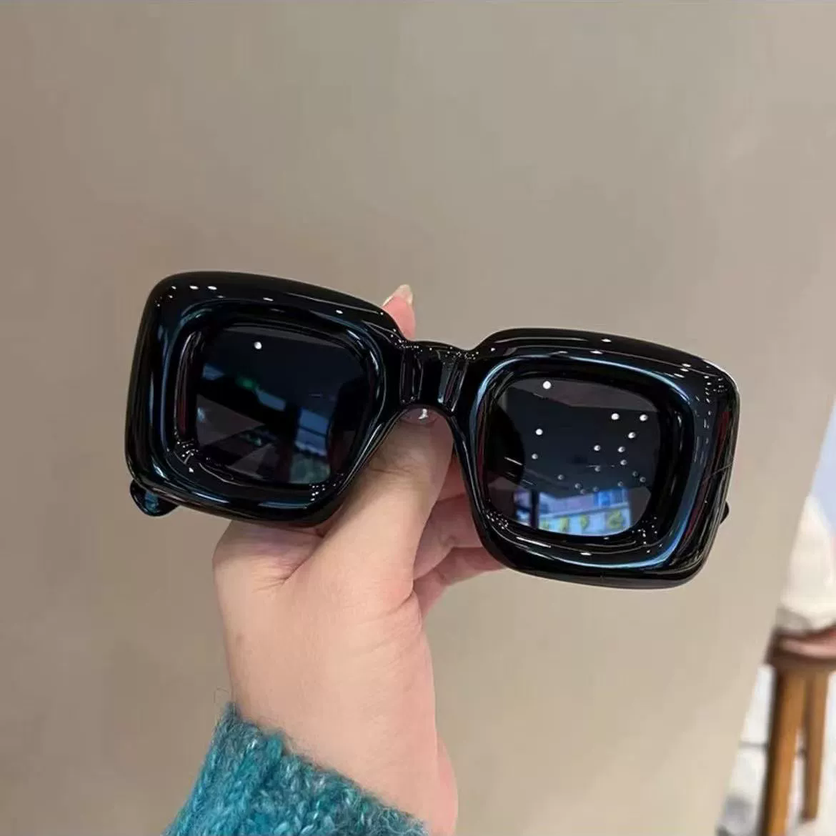 1PC  New Large Frame Square Sunglasses Women's Brand Designer Fashion Sun Glasses Men's Outdoor Hip-hop Eyewear